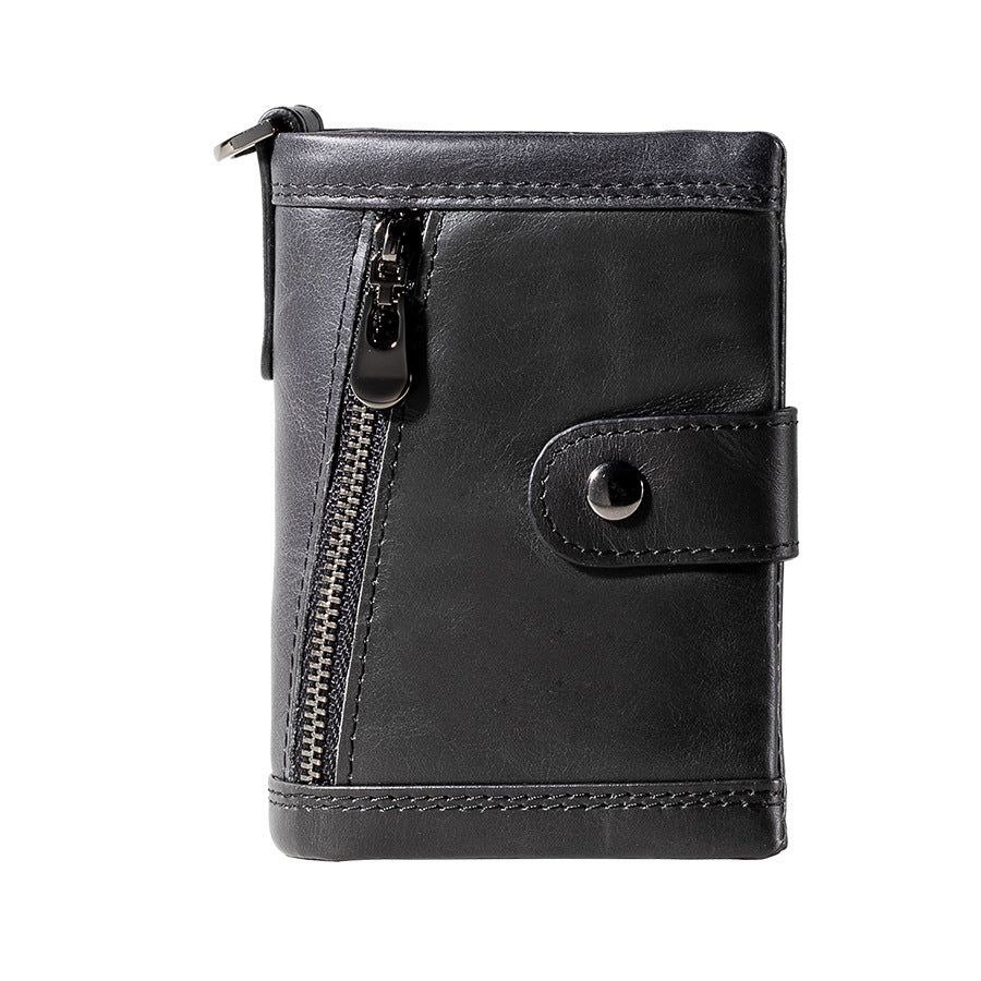 Zipper Vgenuine Leather Wallet For Women