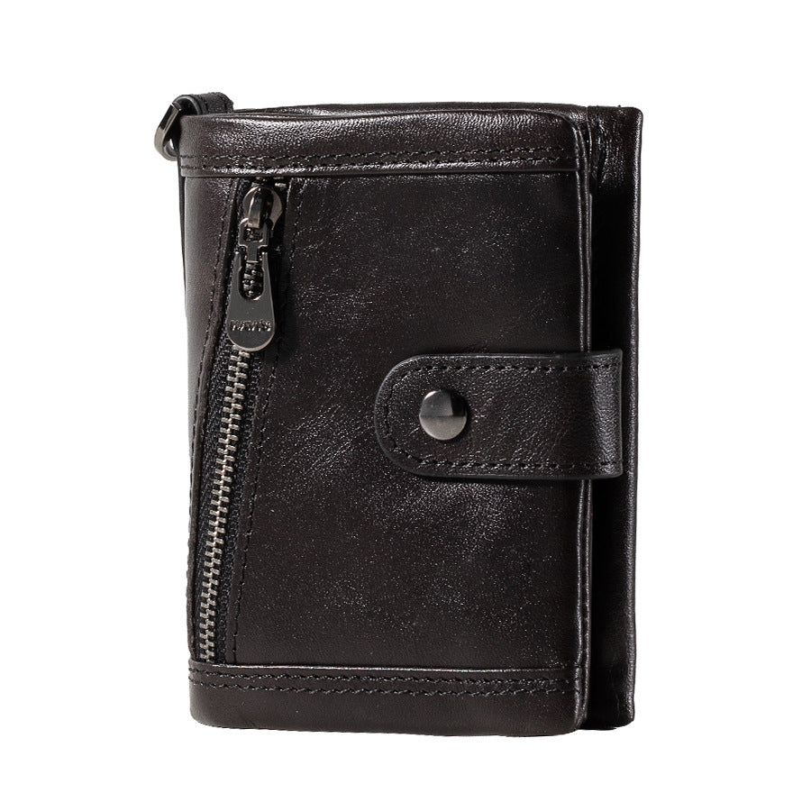 Zipper Vgenuine Leather Wallet For Women